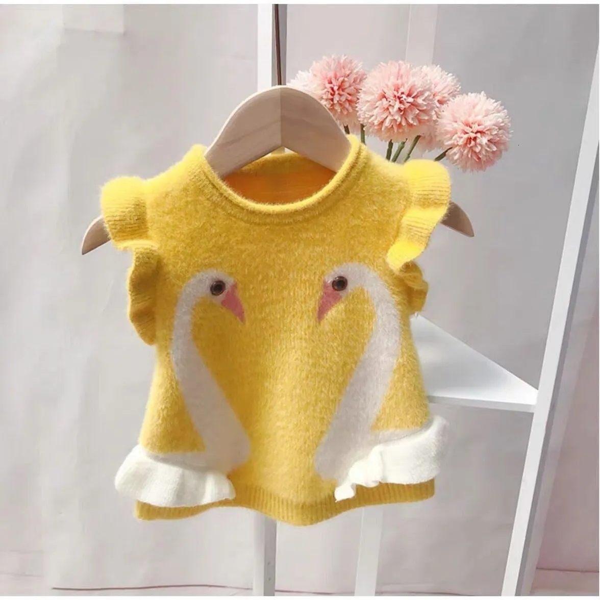 Waistcoat Girl Baby Pullover Vest Girls Waistcoat Sweater Children's Wool Vest Baby Infant Sweater Outer Wear Vest Kids Coat 0-5 Years 230926