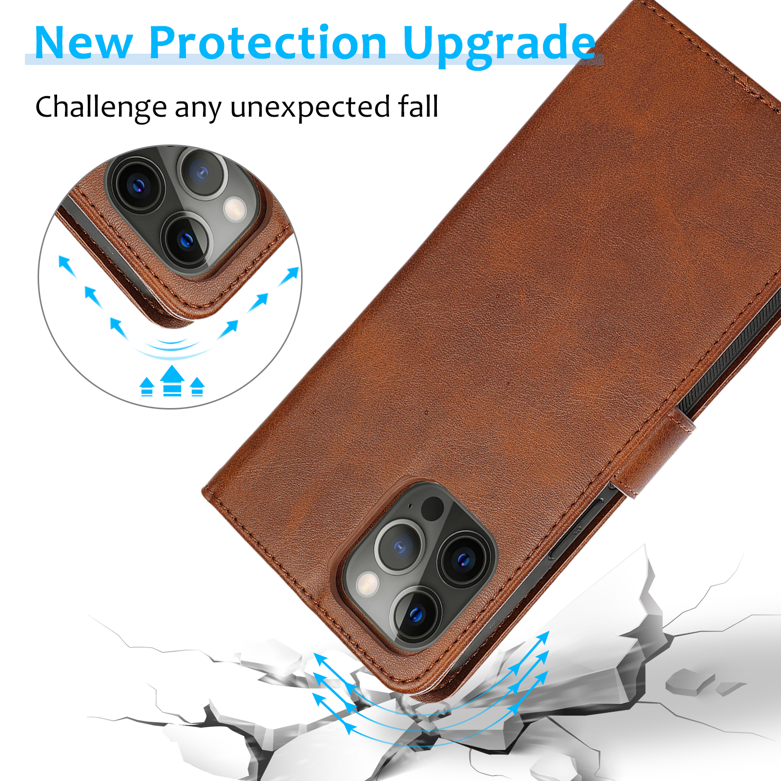 Magnetic Detachable PU Leather Wallet Card Slots Kickstand Shockproof Wrist Strap Flip For iPhone 17 Air 16 15 14 13 12 11 Pro Max XS 8 Plus Samsung S