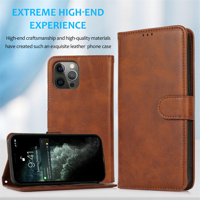Magnetic Detachable PU Leather Wallet Card Slots Kickstand Shockproof Wrist Strap Flip For iPhone 17 Air 16 15 14 13 12 11 Pro Max XS 8 Plus Samsung S