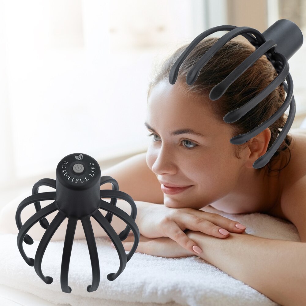 Head Massager Hailicare Electric Octopus Claw Scalp Massager Stress Relief Therapeutic Head Scratcher Stress Relief and Hair Stimulation 230926
