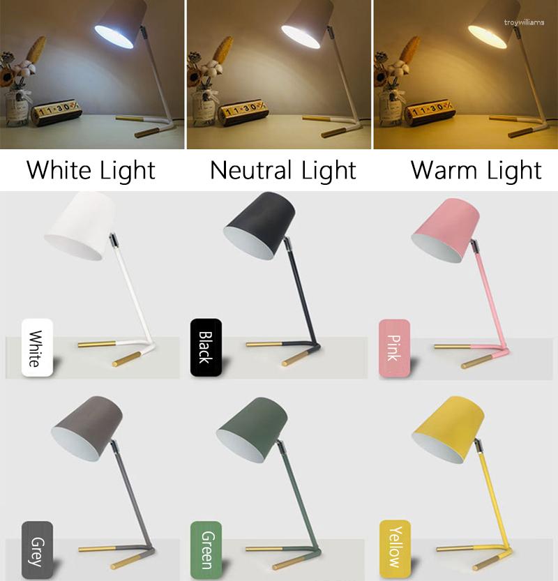 Lamps Table Nordic Lamp LED Black White Modern Countryside Simple Iron For Study Bedroom Parlor Bookstore El Reading