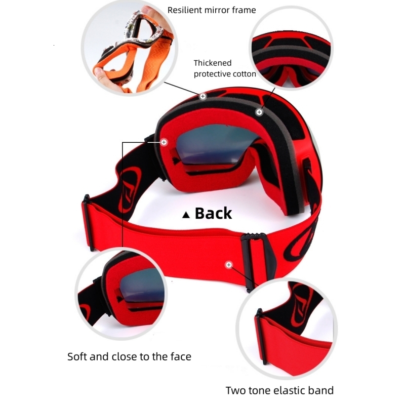 Outdoor Eyewear Snapon Double Layer Lens PC Skiing Antifog UV400 Snowboard Goggles Men Women Ski Case 230926 - view 5