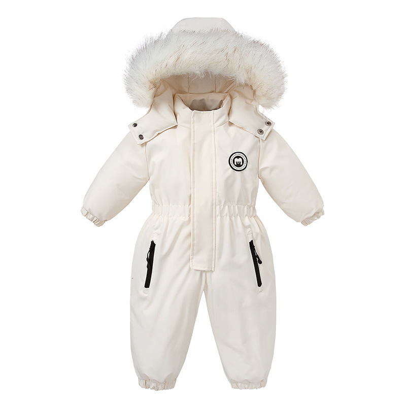 Rompers -30 Degree Kids Winter Jumpsuit Plus velvet Warm Children Winter Overalls 1-5 Years Baby Boy Snowsuit Infant Girl Romper 230926