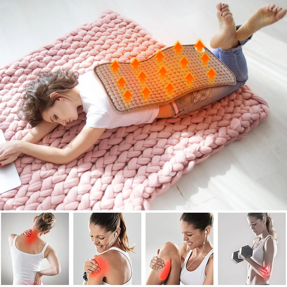 Back Massager Electric Heating Pad Physio Blanket 10 Gears Temperature Control Compress Relieve Body Pain Shoulder Back Keep Warm 230927