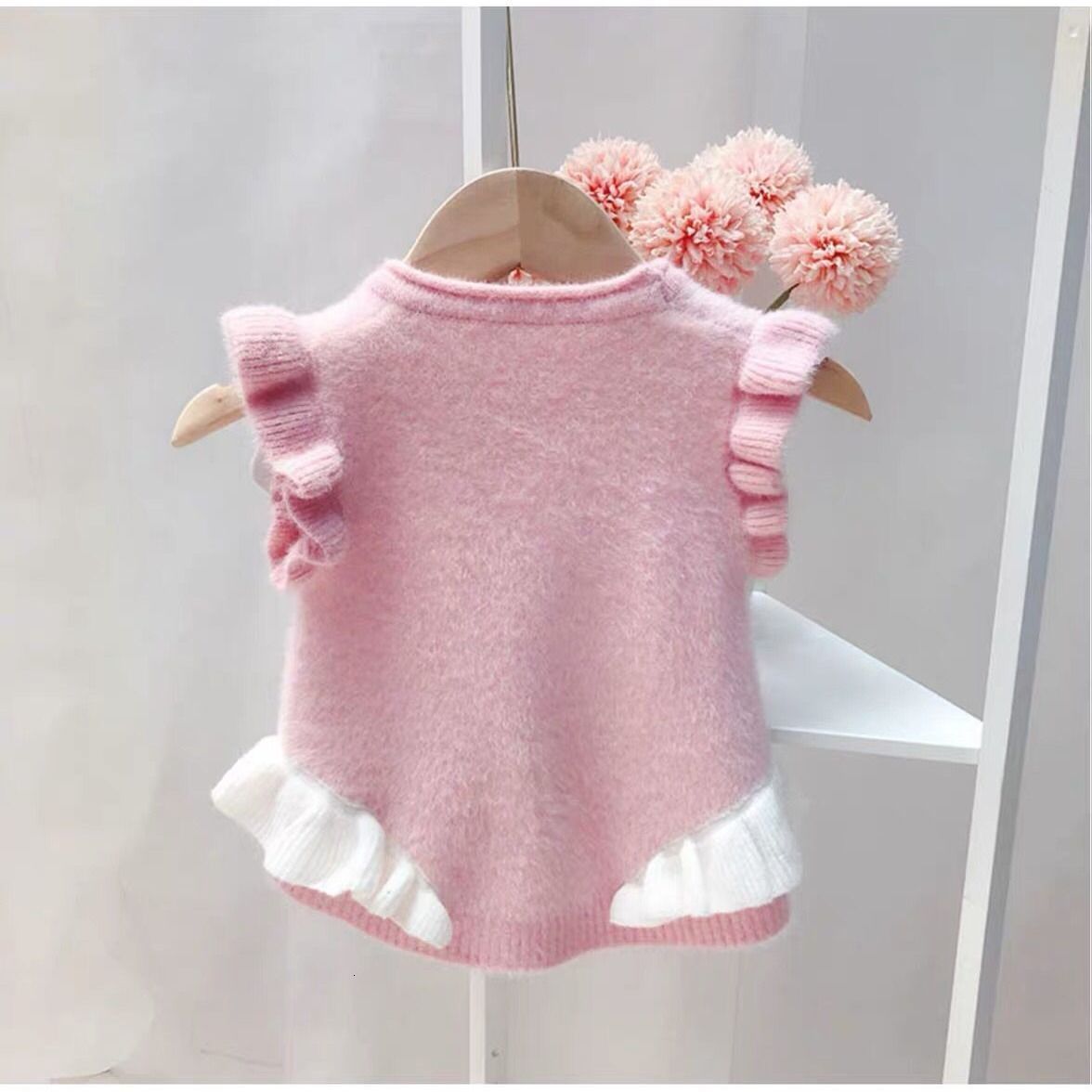 Waistcoat Girl Baby Pullover Vest Girls Waistcoat Sweater Children's Wool Vest Baby Infant Sweater Outer Wear Vest Kids Coat 0-5 Years 230926
