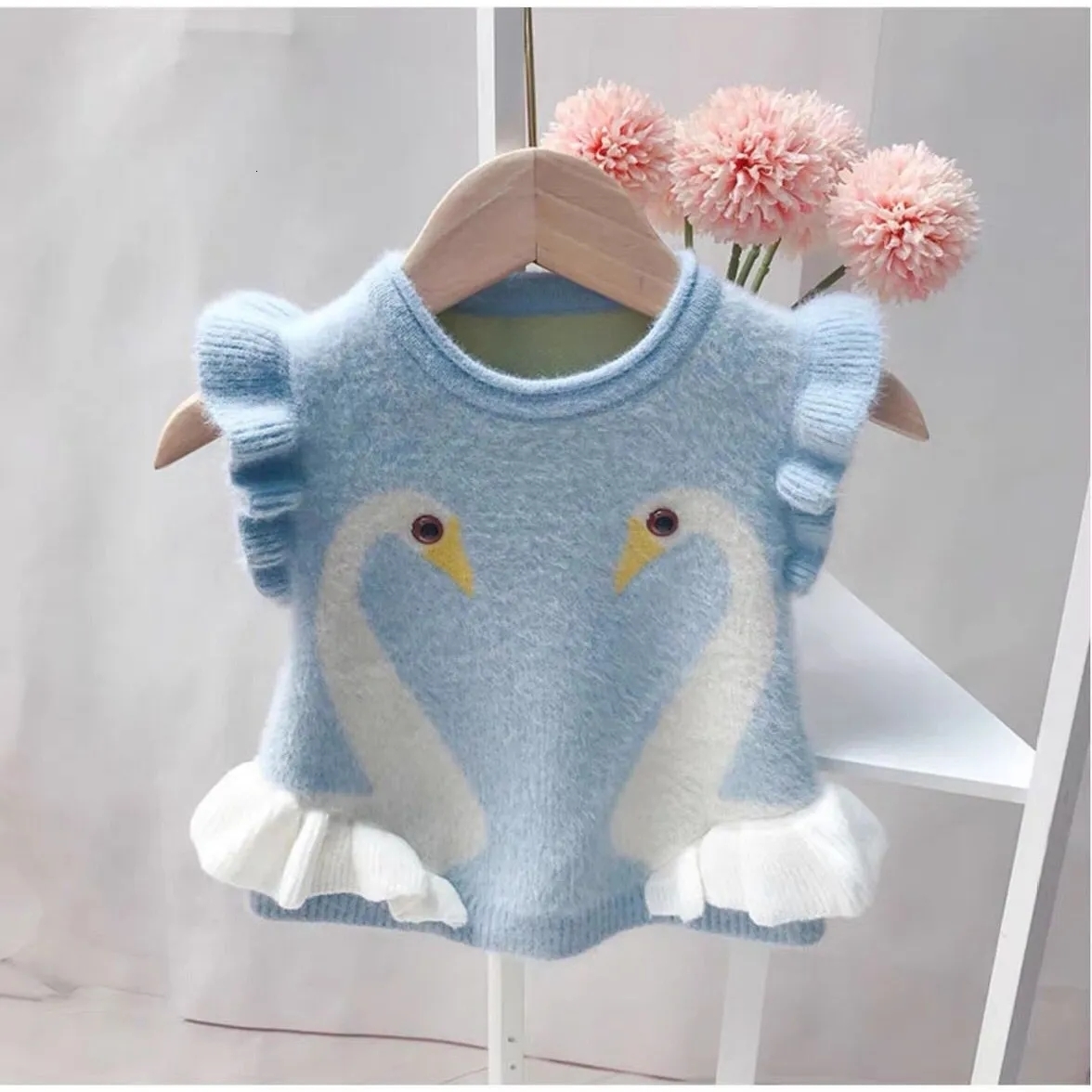 Waistcoat Girl Baby Pullover Vest Girls Waistcoat Sweater Children's Wool Vest Baby Infant Sweater Outer Wear Vest Kids Coat 0-5 Years 230926