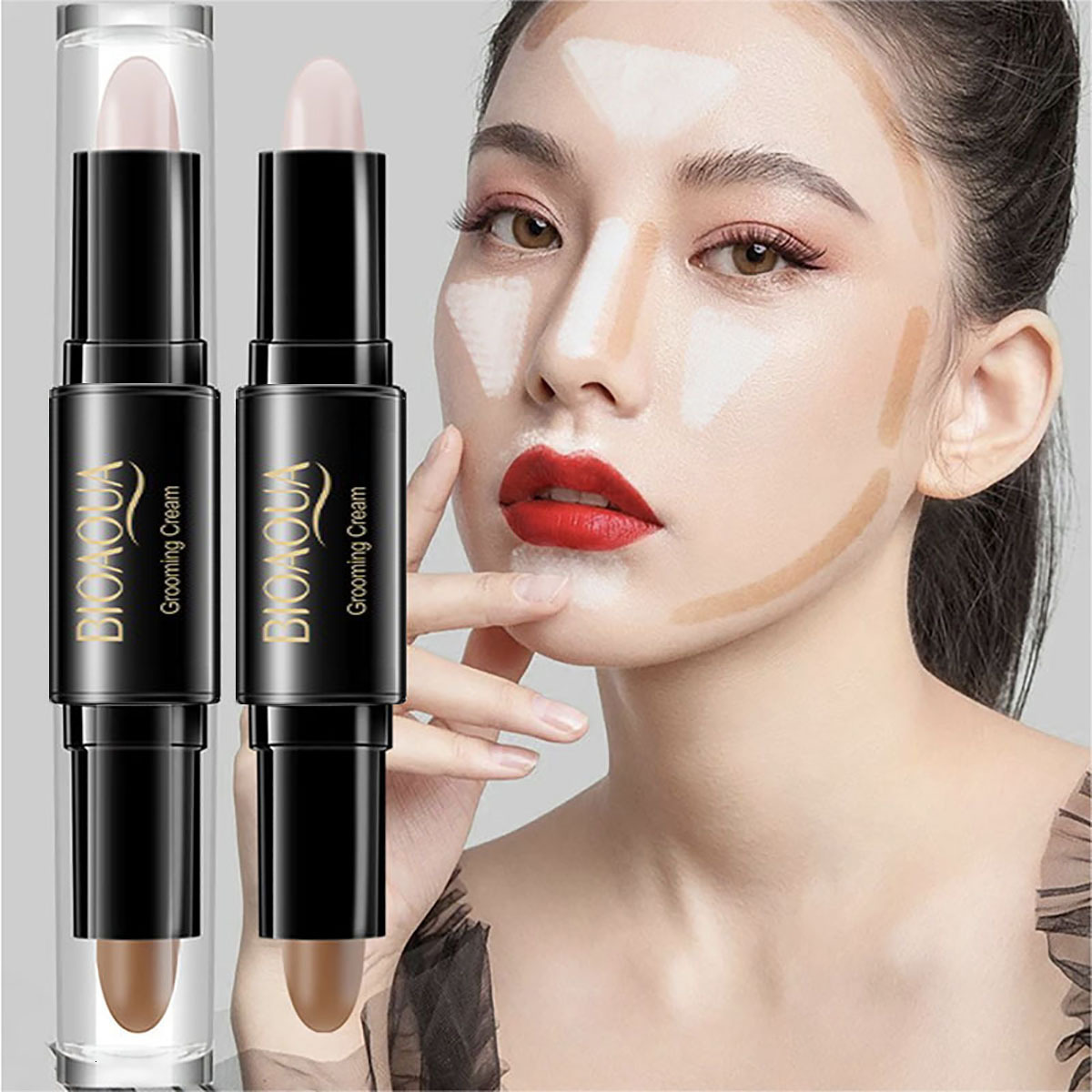 Concealer High Quality Professional Makeup Base Foundation Cream for Face Concealer Contouring for Face Bronzer Beauty Women's Cosmetics 230926