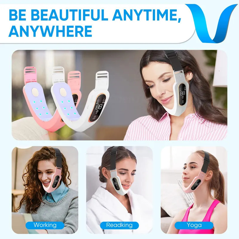Face Massager V-Face Double Chin Eliminator Double Chin Reducer Machine Electric Face Lift Device Lifter Saggy Skin Reduce Double Chin 230927