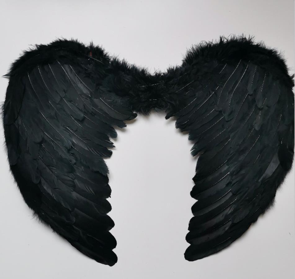 Adult Angel Feather Wing with Elastic Straps Women Halloween Party Costume Accessories 31.5 X23.6inch White Black Pink Red