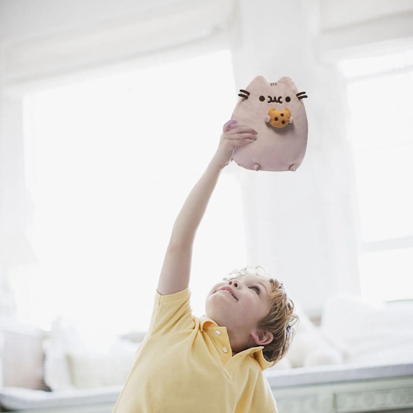 Plush Dolls Kawaii Chubby Cat Cute Cartoon Fat Kitten Plush Stuffed Toys Soft Pillow Cookie Cat Animal Dolls Cuddly Decor Children Gifts 230927