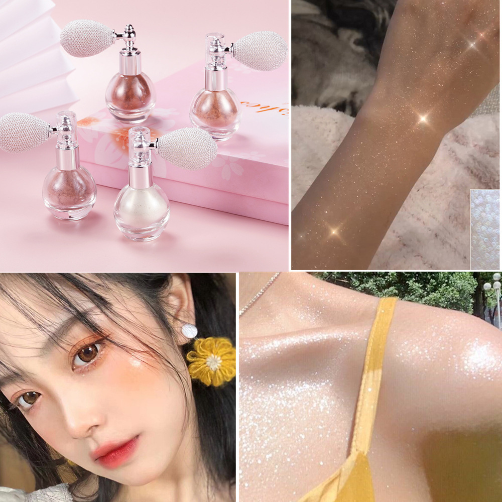 Concealer Spray Brightening Glitter Powder Spray High Gloss Spray Powder Body Face Glitter Sequins Glow Decoration Loose Powder Makeup 230926