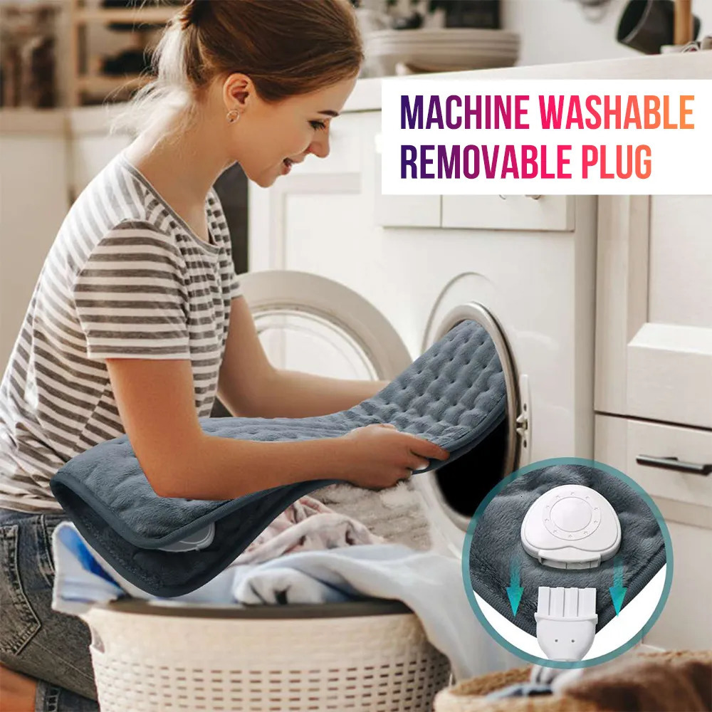 Back Massager Microplush Electric Heating Pad Winter Warmer Washable Blanket for Abdomen Waist Back Thermal Mat Pain Relief Brace 230927