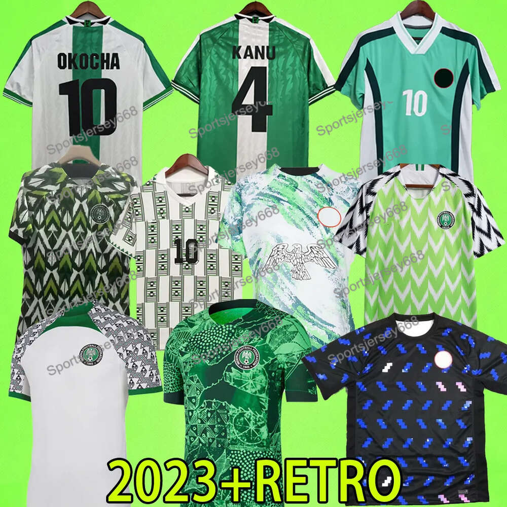 Nigeria 2023 Soccer Jerseys Women 18 19 22 23 24 Nigerian Football Shirt Mens 2022 Okocha Kanu Babayaro Uche West 2018 Training Suit 94