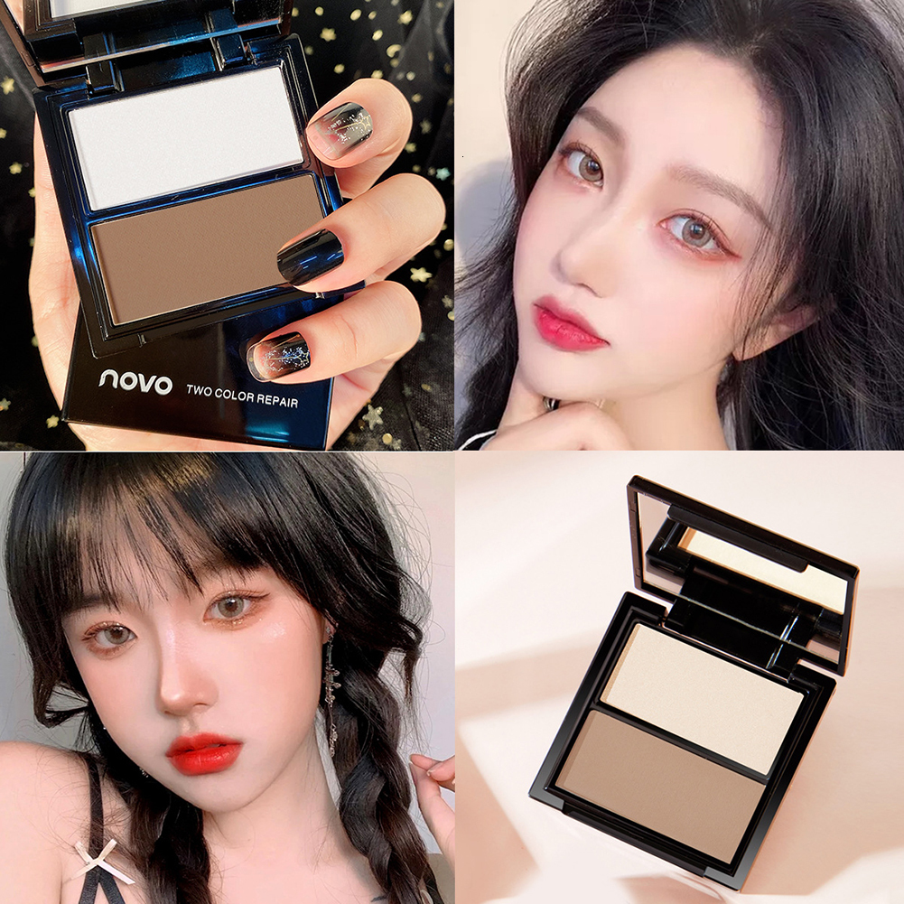 Concealer 4 Color Matte Contour Sticker Shimmer Powder Highlighters Bronzers Nose Shadow Waterproof Sweat-proof Face Makeup Cosmetics 230926