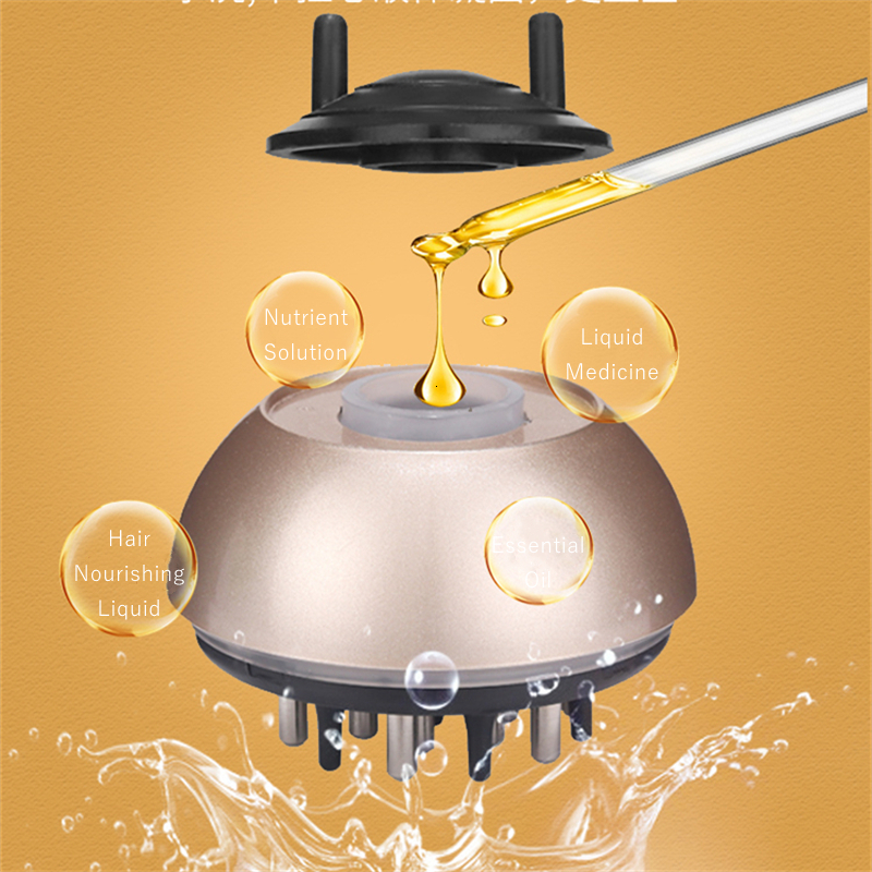 Head Massager Roll-On Applicator Minoxidil Scalp Essence Massage Comb Stainless Steel Promote Hair Growth Absorption Head Massager Relaxer 230926