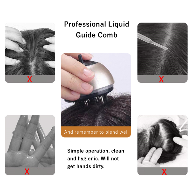Head Massager Roll-On Applicator Minoxidil Scalp Essence Massage Comb Stainless Steel Promote Hair Growth Absorption Head Massager Relaxer 230926
