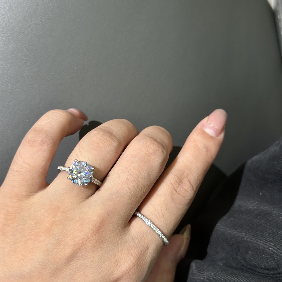 Sliver Dia Designer Women Wedding High Quality Lady Engagement Ring Jewelry Christmas Gift