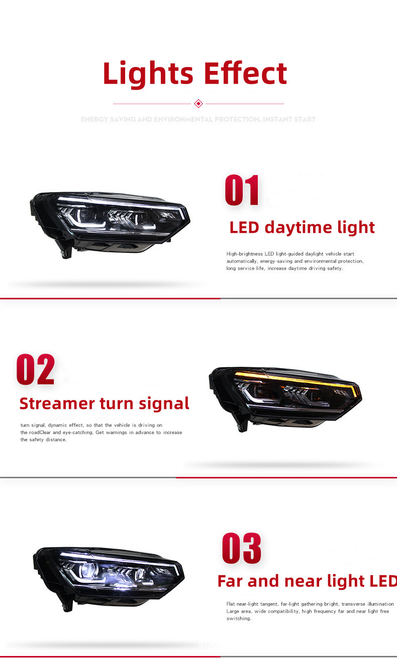 Headlight All LED For VW TAYRON 20 19-20 22 LED Front Headlight Projecto Headlight DRL Hid Head Lamp