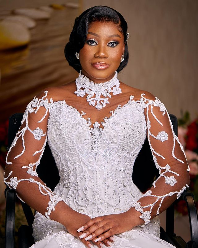 2023 Oct Arabic Aso Ebi Plus Size Ivory Mermaid Wedding Dress Lace Beaded Luxurious Bridal Gowns Dresses ZJ404