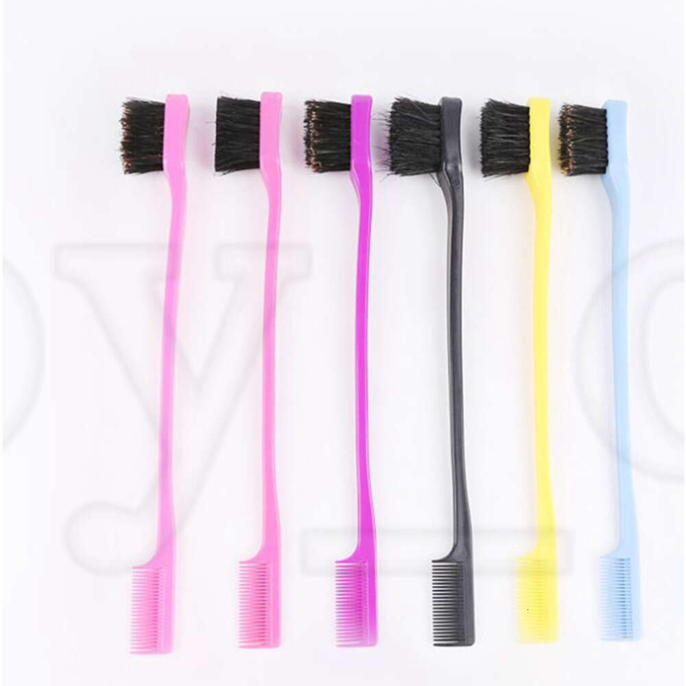 Double Sided Hair Edge Brushes Comb Hair Styling Hairdressing Salon Hair Comb Brushes Beauty Tools Cepillos Para El Borde Del Cabello De Salon