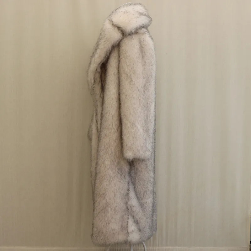 Men's Fur Faux Fur Barbiken same men's fur coat winter warm mink long big fur collar casual plus size 230927