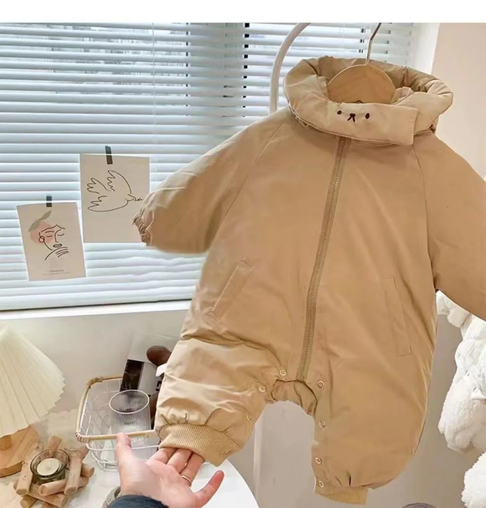 Rompers Winter Baby Clothes Kids Warm Baby Girl Rompers 0-3 Years Boys Fleece Jumpsuit Children Clothing Playsuit Outerwear Coats 230927