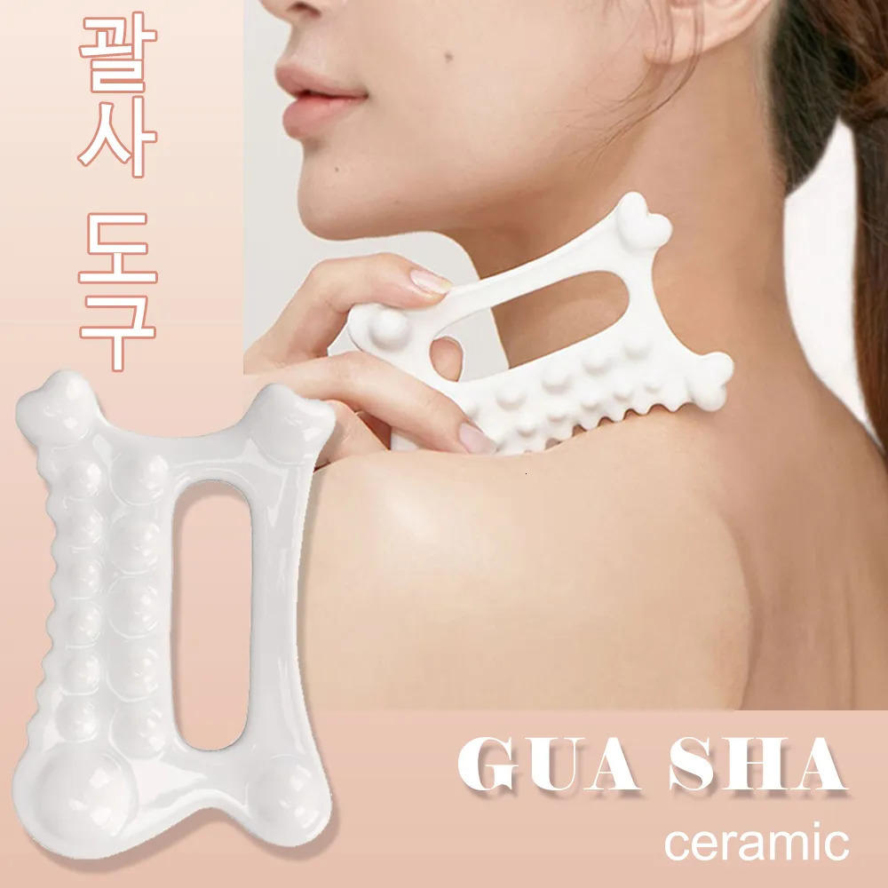 Face Massager Gua Sha Tools Face Massagers Ceramic Gua Sha Scraper Board For Face Lift Slimmer Skin SPA Massage Tool 230927
