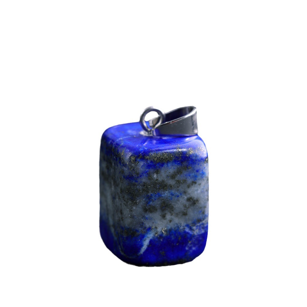 Irregular square Natural Stone Lapis Lazuli Pendant Charms for Jewelry Making Keychain Necklace Accessorie