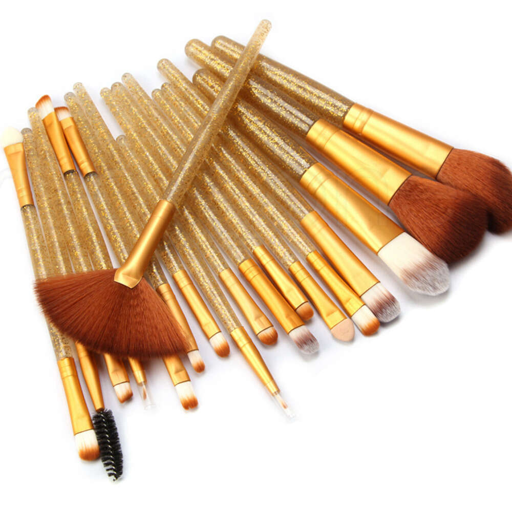 Shiny Makeup Brush Set Professional Glitter Powder Eyeliner Eyelash Lip Foundation Brushes Set Make Up Tool Kit 18Pcs/set Juego De Brochas De Maquilla