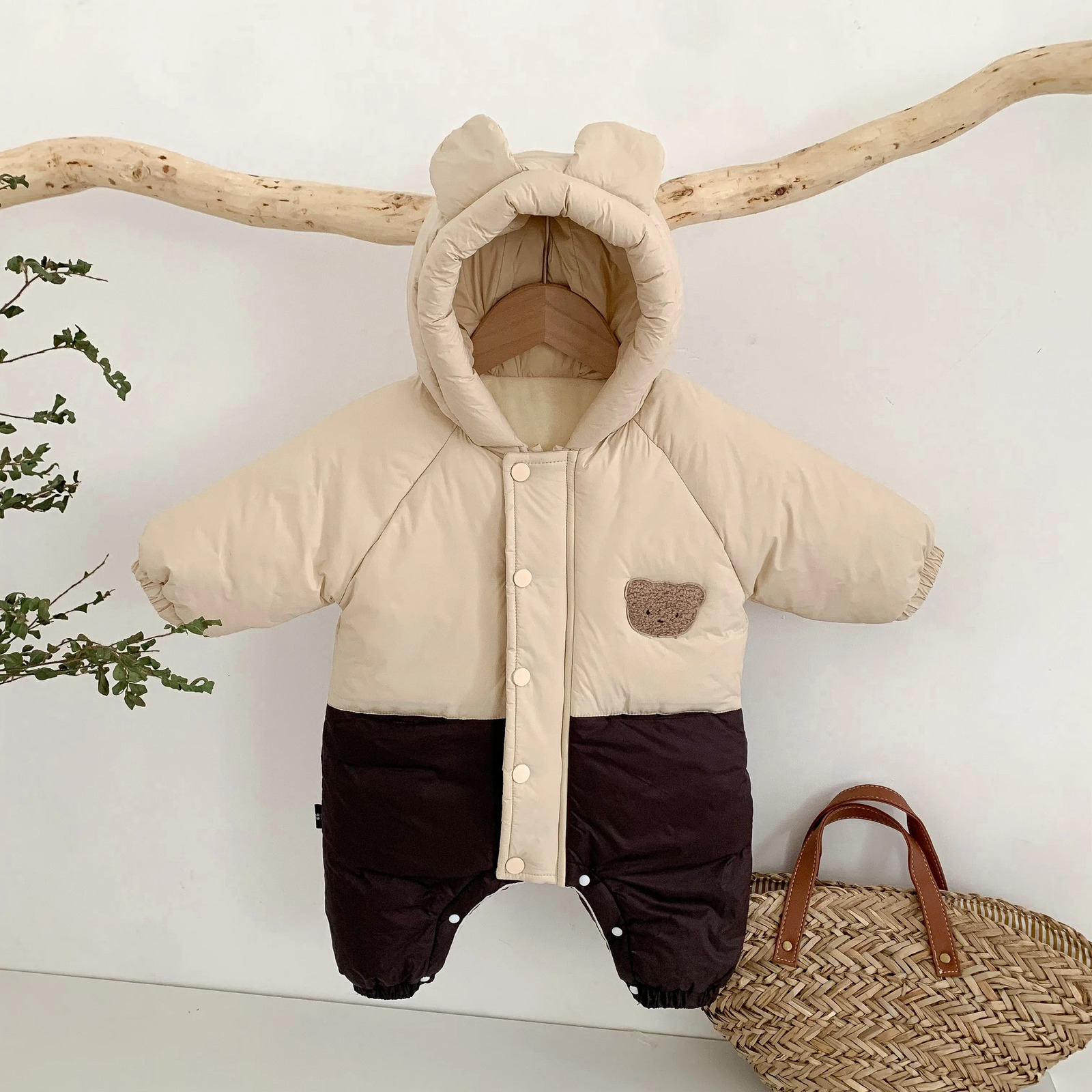 Rompers Winter born Baby Boys Baby Bodysuits Baby Romper Cotton Padded Clothes Korean Fashion Soft Thickened Casual Long-sleeved 230927