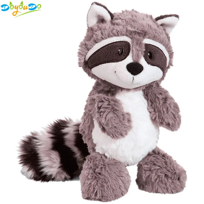 Dolls Gray Plush Toy Lovely Raccoon Cute Soft Stuffed Animals Doll Pillow For Girls Children Kids Baby Birthday Gift 25cm 230927 Y260128