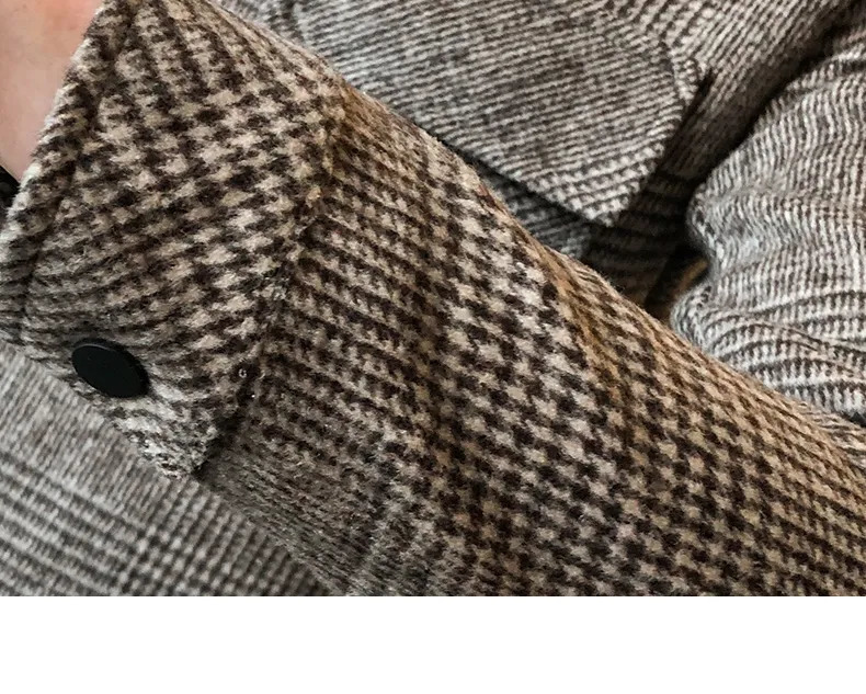 Men's Wool Blends Plaid Jackets Men Trench Coat Jacket Outwear Casual Slim Fit Thicker Winter High Quality Steetwear Windbreaker 230928
