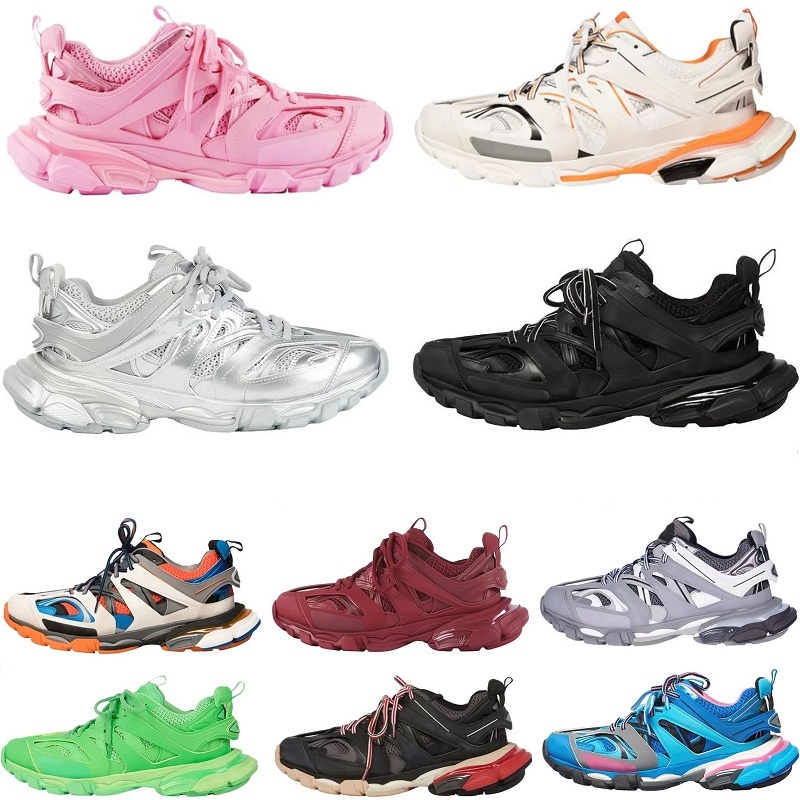 Designers Casual Shoes Track 3.0 Sneakers Womens Mens Trainers White Black Pink Grey Beige Orange Blue Platform Sport Sneaker 36-46