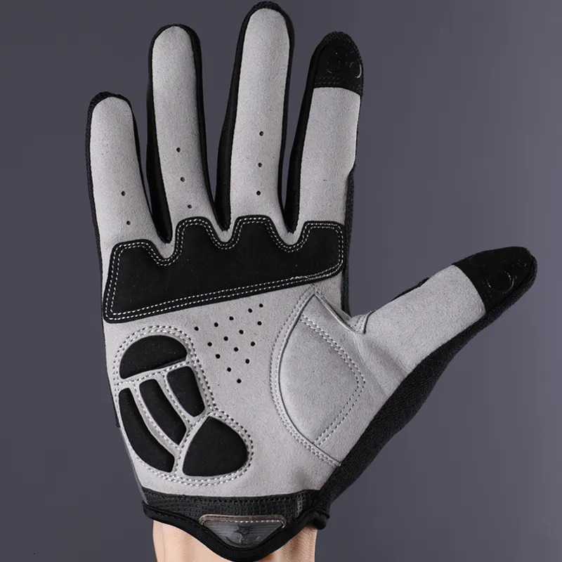 Five Fingers Gloves ROCKBROS Cycling Sponge Pad Long Finger Motorcycle For Bicycle Mountain Bike Glove Touch Screen MTB 230928
