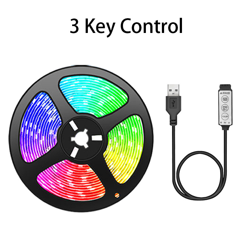 1-30M LED Strip Light USB Bluetooth 5050/2835 RGB Lights SMD DC5V Flexible LEDs Lamp Tape Ribbon TV Desktop Screen BackLight Diode D2.5