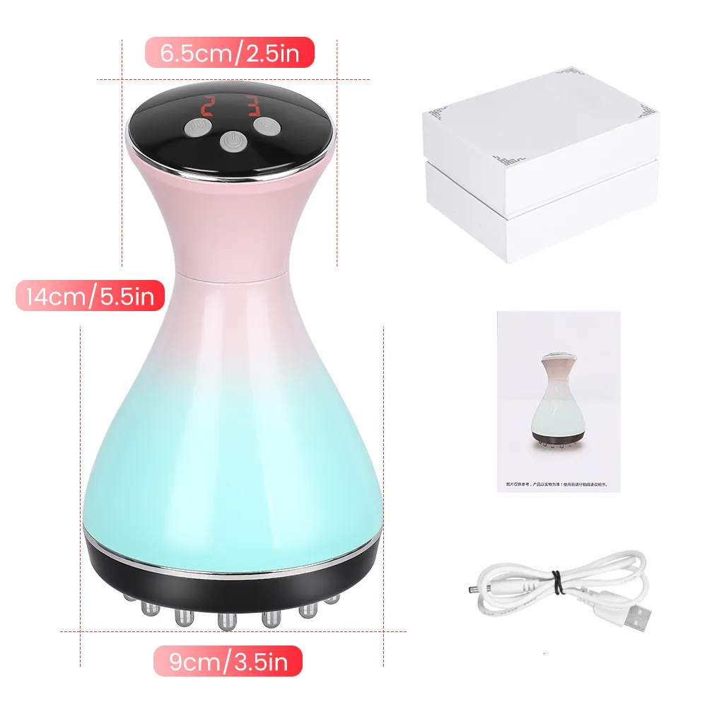 Portable Slim Equipment Electronic Meridian Brush Electric Scrapping Massager Tool Anti Cellulite Magnet Therapy Guasha Scraping Fat Slimming 230927