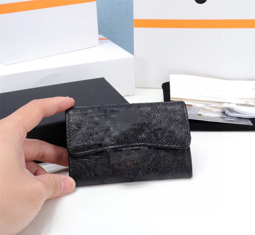 2023 designer wallet Ladies Flap Crossbody Genuine Letter camera bags Caviar Zero Wallet Card Bag with box