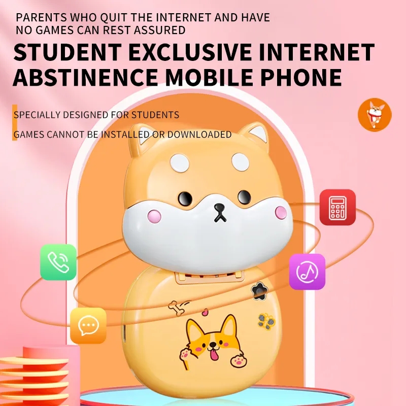 New Cute Mini Cartoon Mobile Phone Best Gift For your Child Flip Cartoon Kids Children Dual Sim 2G GSM Keyboard Botton MP3 Player Unlocked Cellphone