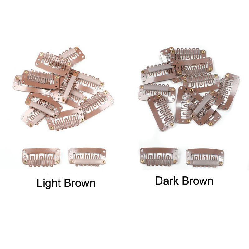 Hair Extension Clips Light Brown Beige Black Color 30 pieces/set Hair Accessories And Tools Wholesale
