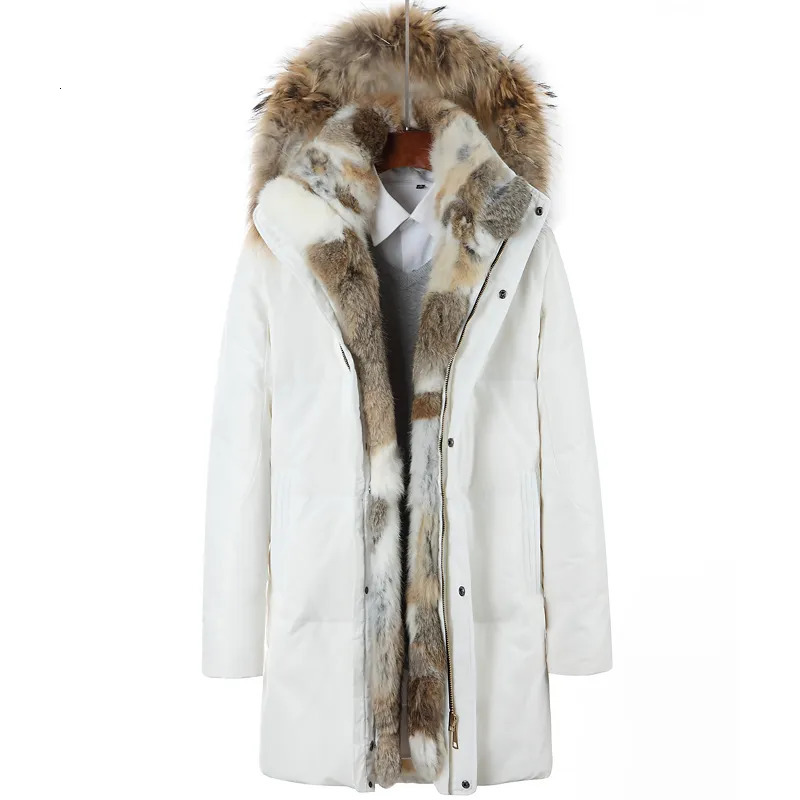 Men's Down Parkas Men Winter Jacket Winter Thick Hood Detached Warm Waterproof Big Raccoon Fur Collar for -30 Degrees Leisure Down Jacket 230927