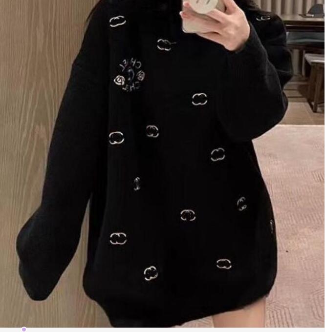 Winter Sweatshirts designer cclassic Sweaters Women Style Long Sleeve Oversize warm Knit Pullover Female Tops Casual Loose fit Women's black Sweaters