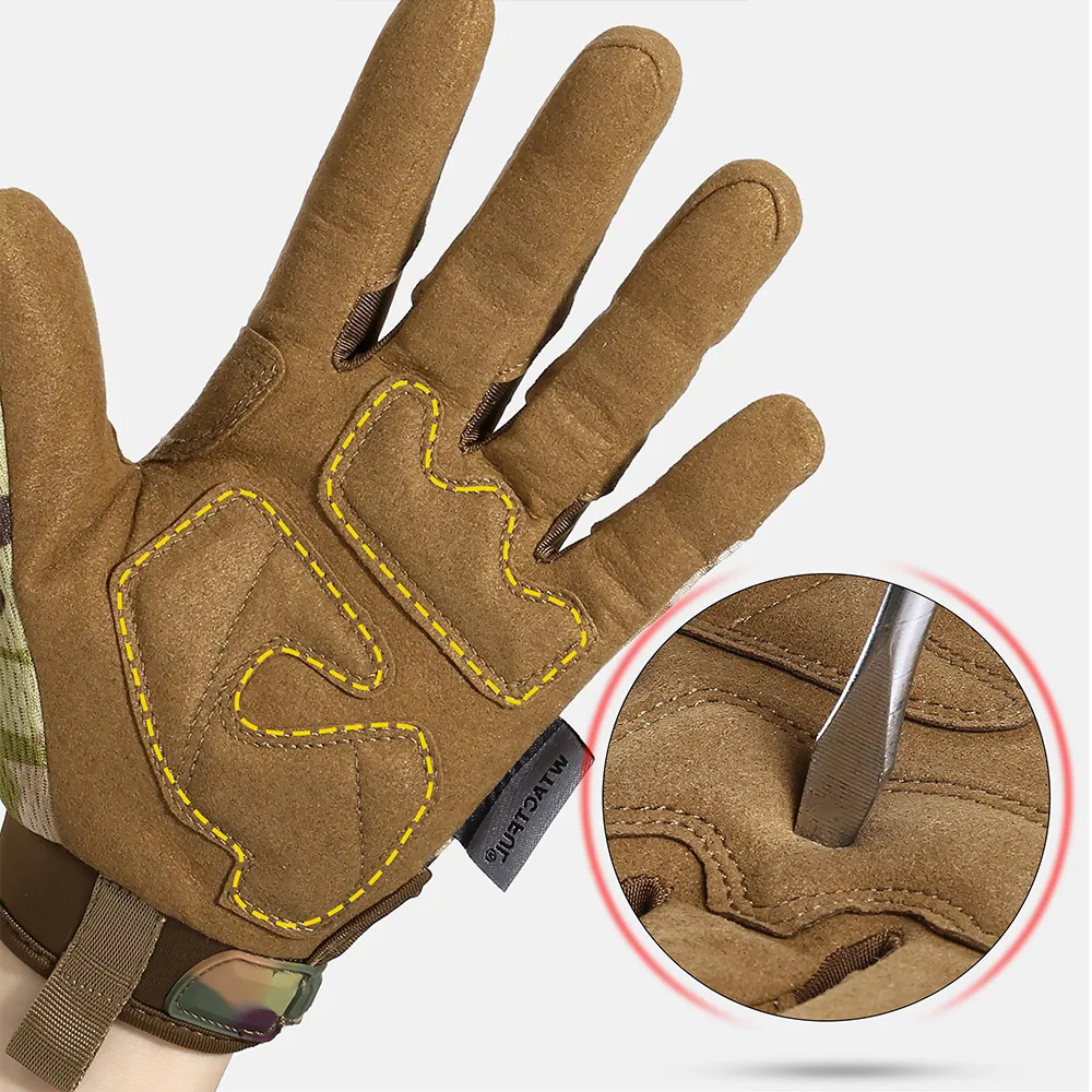Five Fingers Gloves Tactical Camo Military Army Cycling Glove Sport Climbing Paintball Shooting Hunting Riding Ski Full Finger Mittens Men 230928