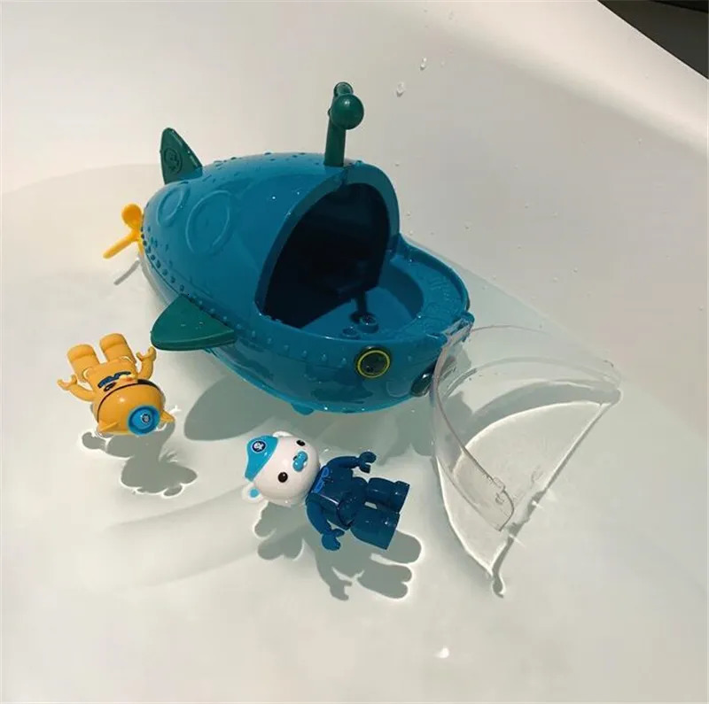 Baby Bath Toys Octonauts Kids Submarine Lantern Fish Boat Figure Model Doll Children Bath Water Toy Birthday Gift Toys 230928