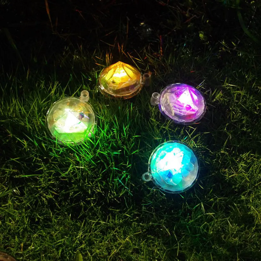 2pcs Outdoor LED Solar Light Pathway Landscape Ground Mount Lamp Diamond Shape Garden Lamp Fence Solar Lamp LED Light LL