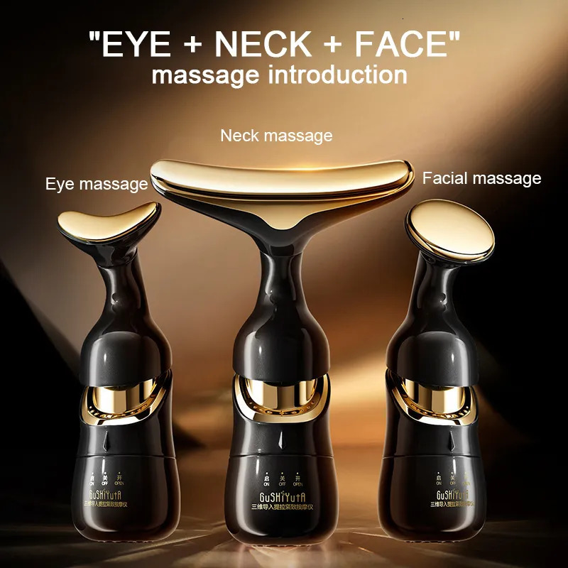 Face Massager 3in1 Massager For Face Eye Neck Massager Rapidly Hidden Fine Lines Galvanic Neck Slim Skincare 230927