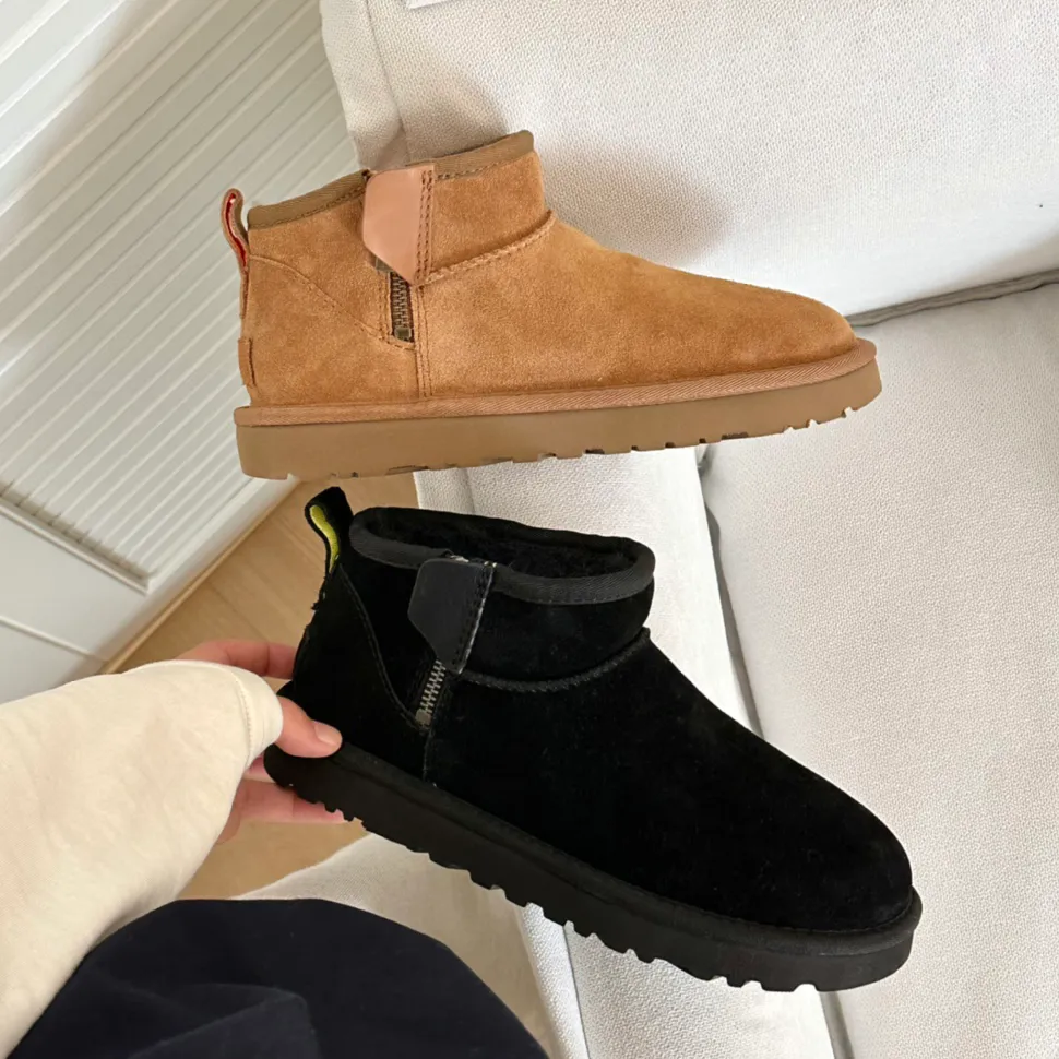 2024 Australia Women Boot Designer Tasman Snow Boots Sheepskin Womens Ankle Booties Tazz Mustard Seed Ultra Mini Platform Tasmans Slippers Mens Fur Winter Shoes
