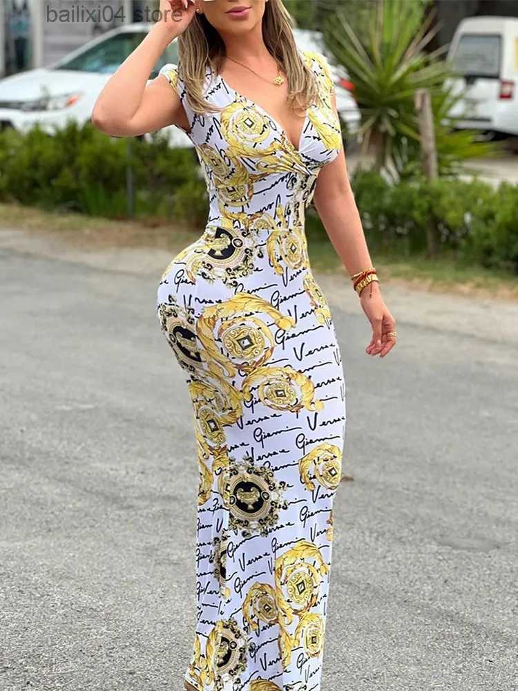 Casual Dresses Basic 2023 Summer Dresses For Women Baroque Leopard Print Sleeveless Bodycon Dress Vestidos De Mujer Casual Elegant Mini Robe Female T2