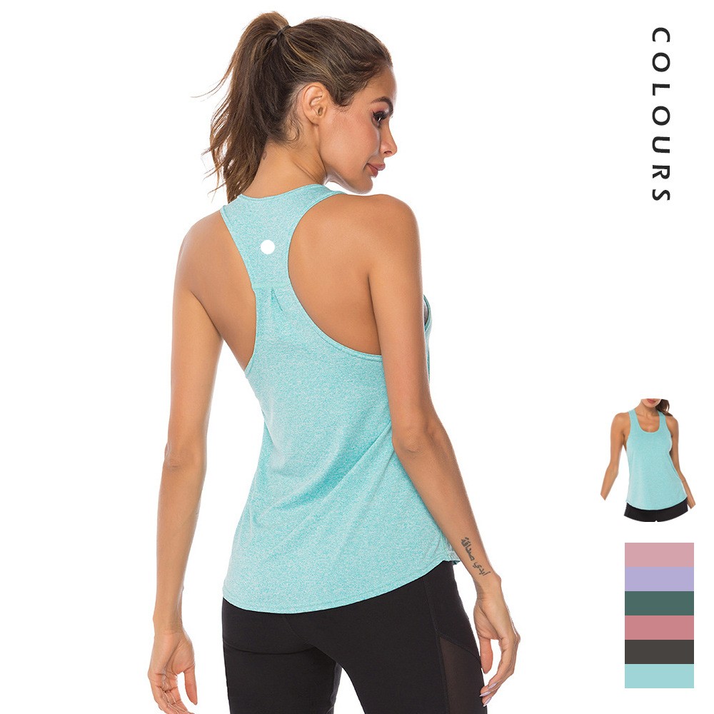 UU-2039 Women Sleeveless Loose Tank Yoga Tops Yoga Vest Quick Dry Workout Fitness Athletic Sports Tops