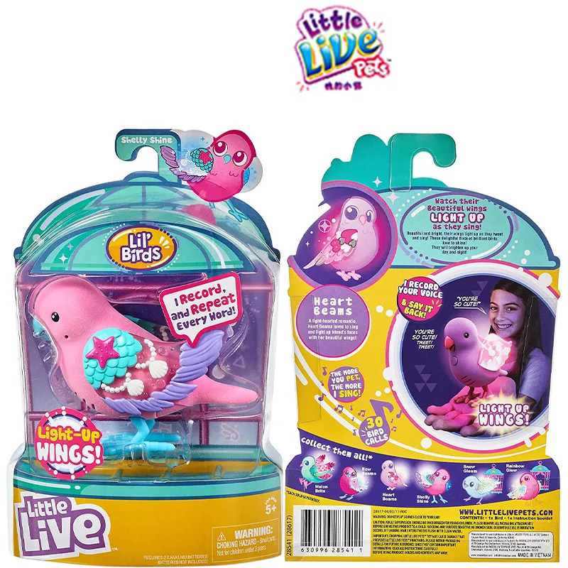 Intelligence toys Little Live Pets Tweet Talking Bird Interactive Toys Birdcage for Electronic Pet Secret Songbirds for Children's Kids Girls Gif