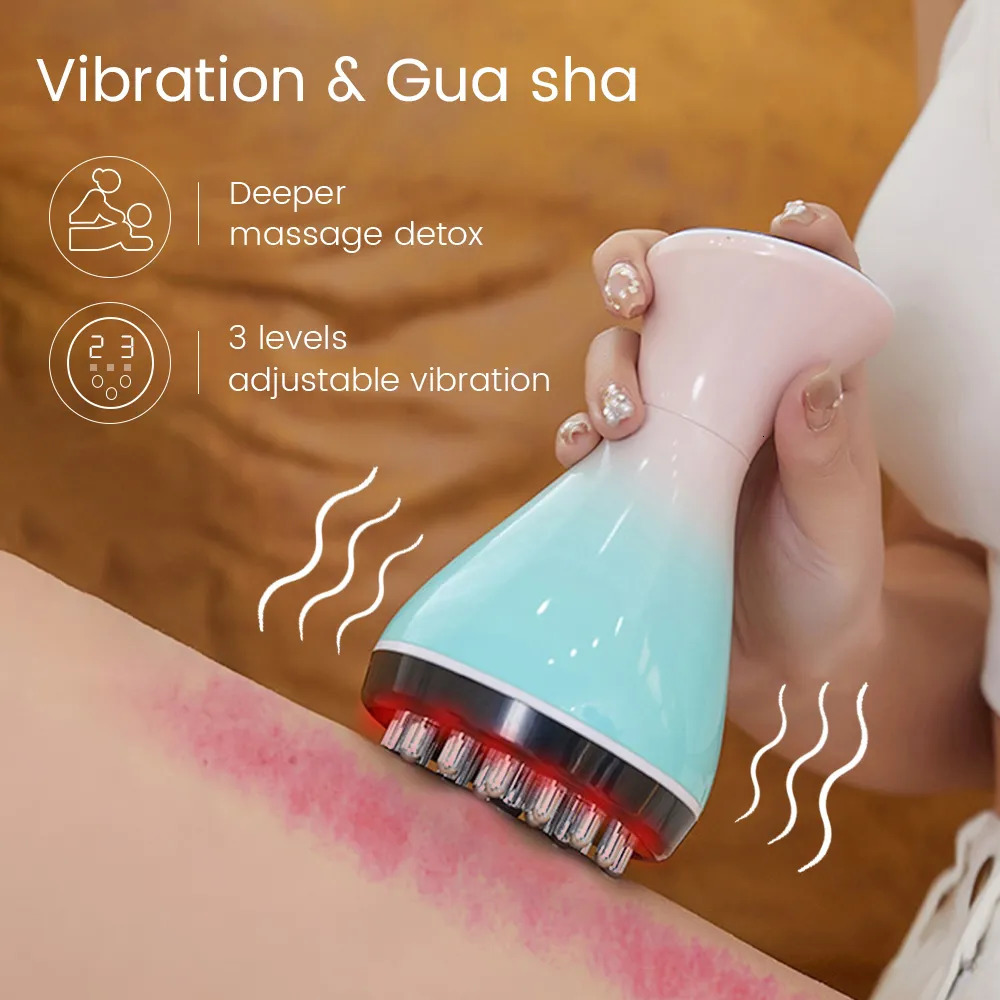 Portable Slim Equipment Electronic Meridian Brush Electric Scrapping Massager Tool Anti Cellulite Magnet Therapy Guasha Scraping Fat Slimming 230927